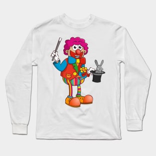 The clown magician who pulls a rabbit out of his hat. Long Sleeve T-Shirt